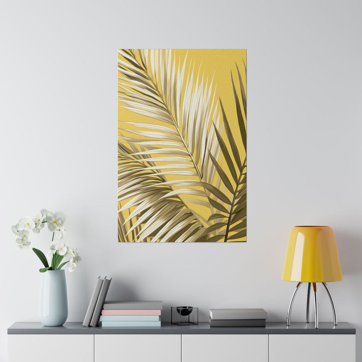 Wall Decor Giclee Fine Art Print - White Brown Palm Leaves - Decorative | Wall