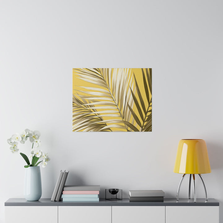 Wall Decor Giclee Fine Art Print - White Brown Palm Leaves - Decorative | Wall