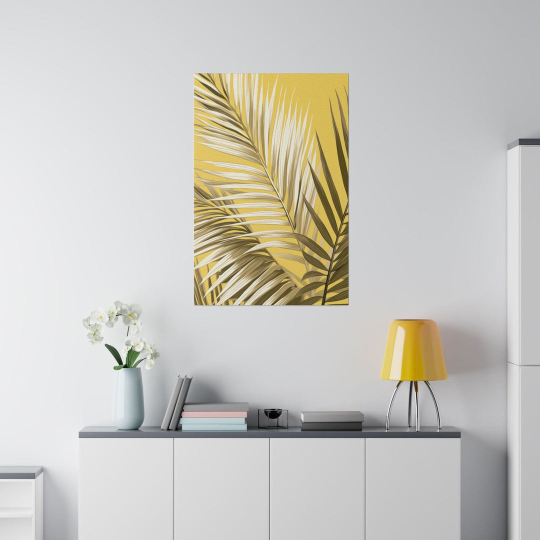 Wall Decor Giclee Fine Art Print - White Brown Palm Leaves - Decorative | Wall