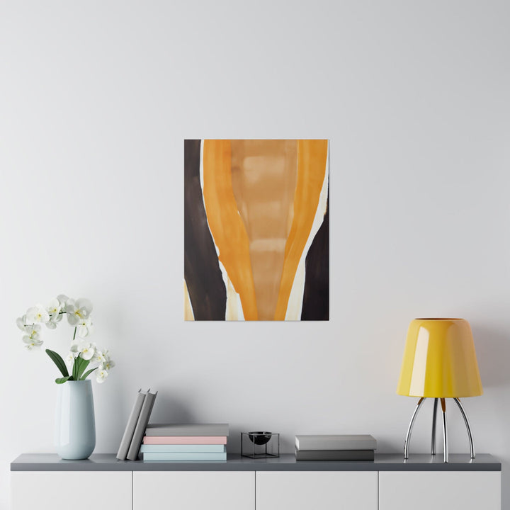 Wall Decor Giclee Fine Art Print - Yellow Brown Abstract Pattern - Decorative