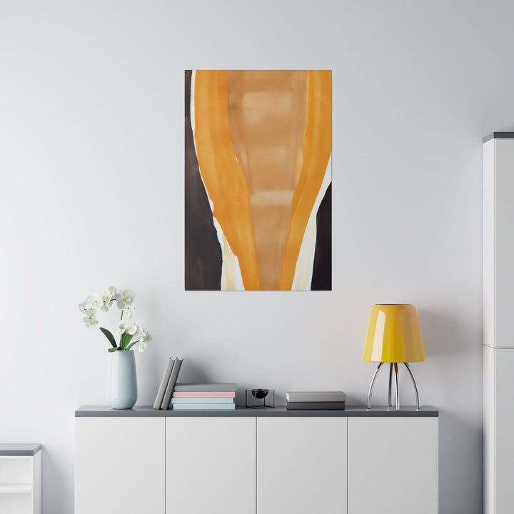 Wall Decor Giclee Fine Art Print - Yellow Brown Abstract Pattern - Decorative