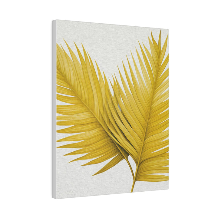 Wall Decor - Giclee Poster Art Print - Yellow Palm Tree Leaves Minimalist Art