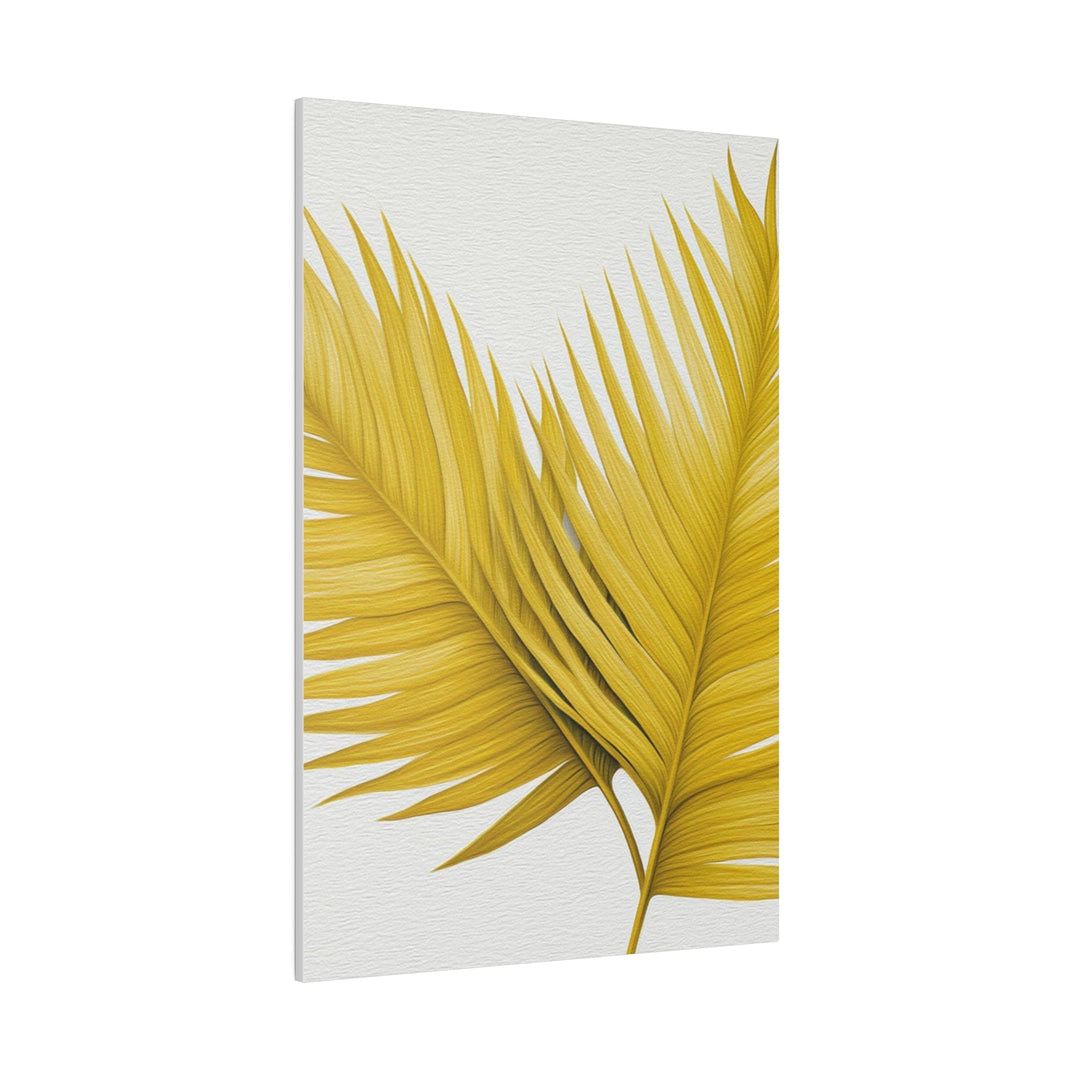 Wall Decor - Giclee Poster Art Print - Yellow Palm Tree Leaves Minimalist Art
