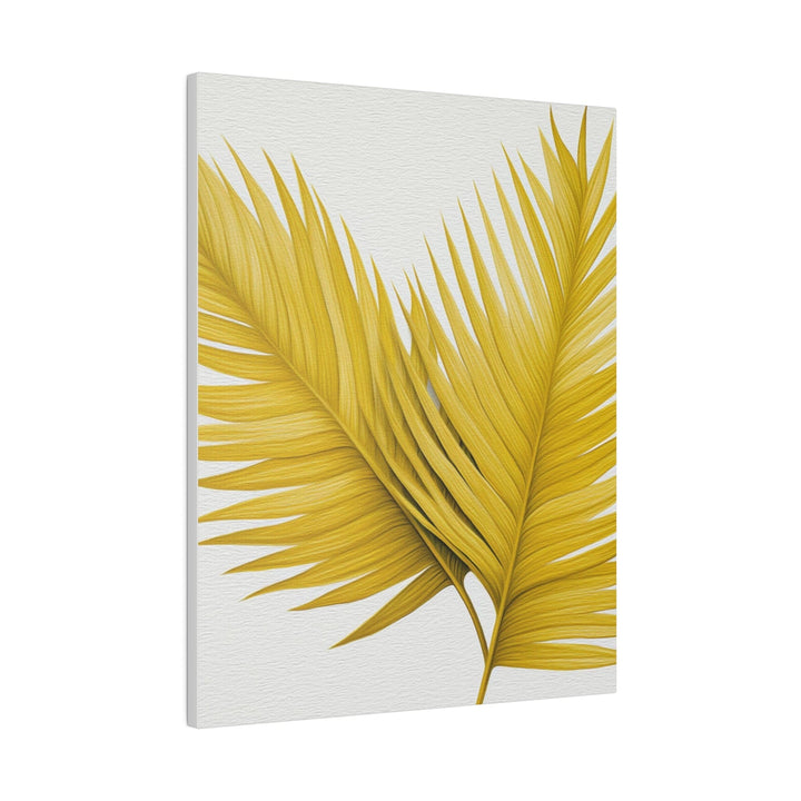 Wall Decor - Giclee Poster Art Print - Yellow Palm Tree Leaves Minimalist Art