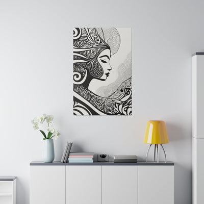 Wall Art Fine Print For Living Room Office Decor Bedroom Artwork Female Black