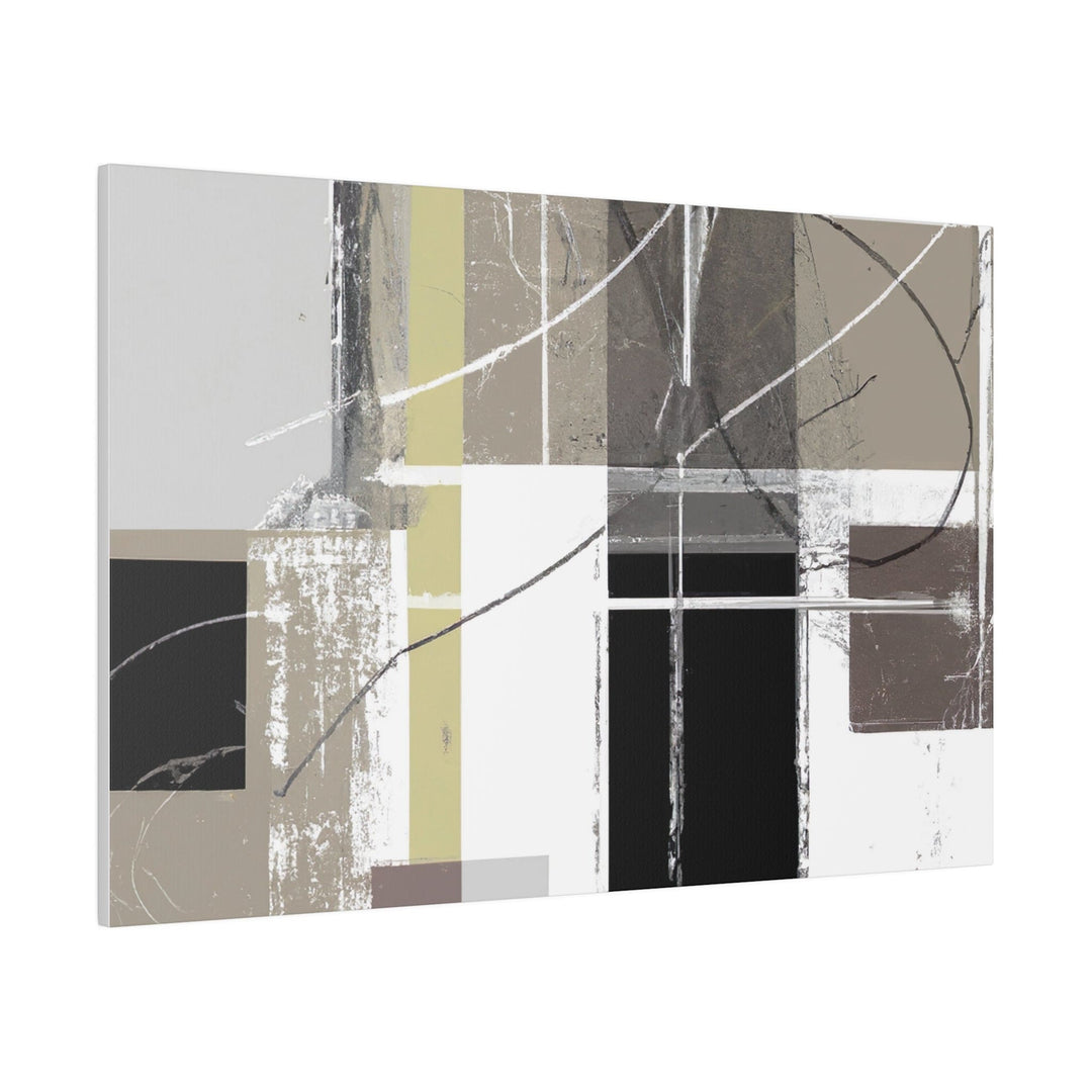 Wall Decor Giclee Fine Art Print - Abstract Black Brown Beige Geometric