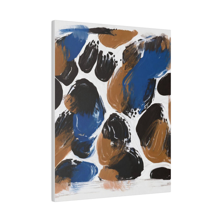 Wall Decor Giclee Fine Art Print - Dark Blue and Brown Spotted Abstract