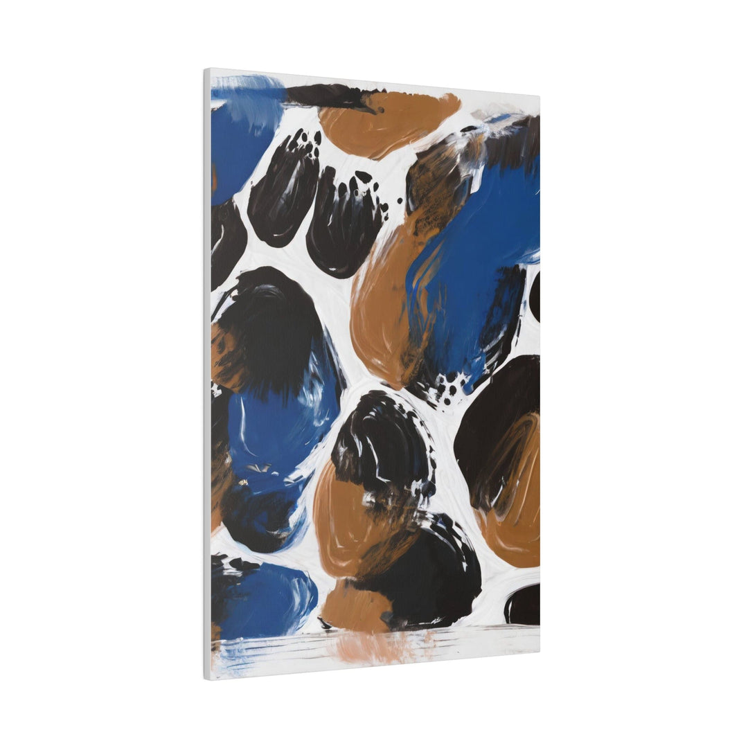 Wall Decor Giclee Fine Art Print - Dark Blue and Brown Spotted Abstract