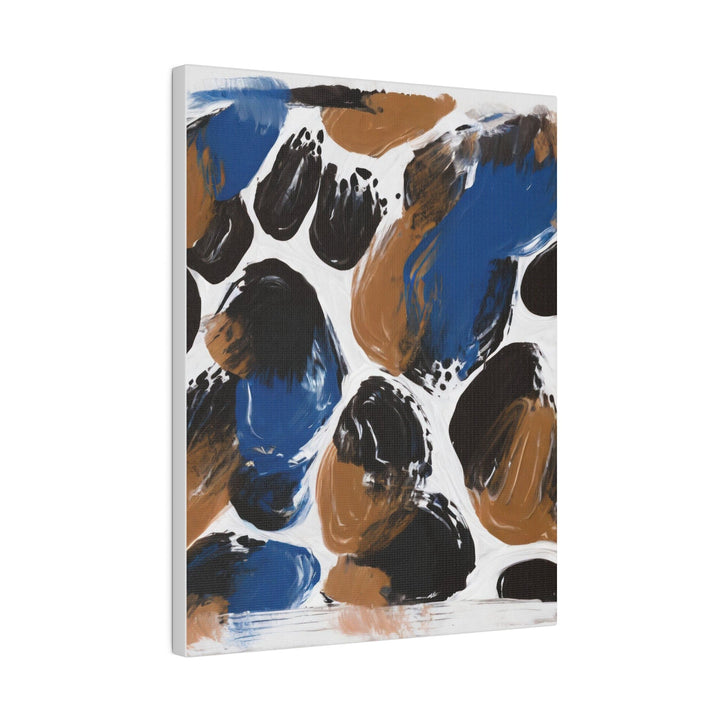 Wall Decor Giclee Fine Art Print - Dark Blue and Brown Spotted Abstract