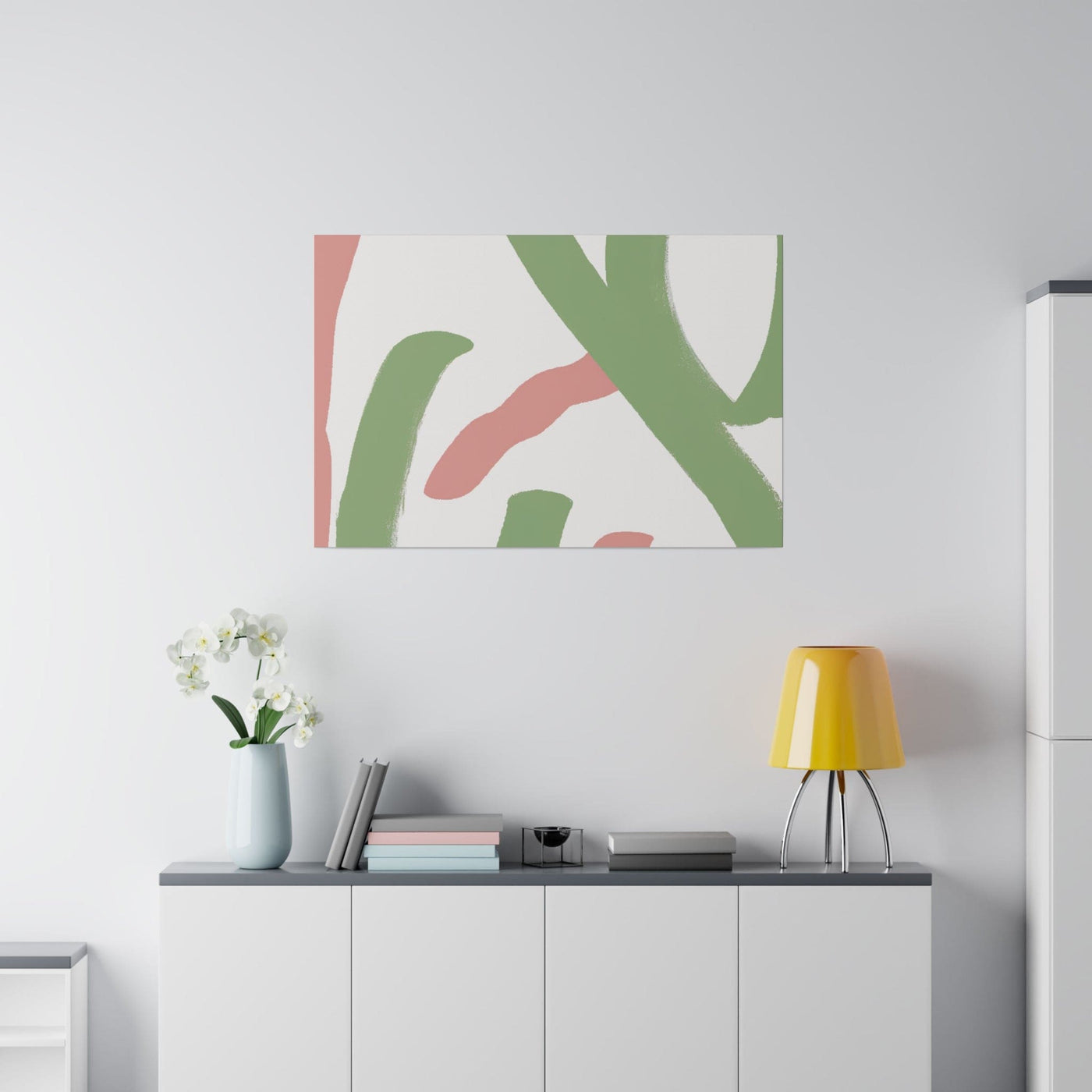 Wall Art Poster Print for Living Room Office Decor Bedroom Artwork Green Mauve