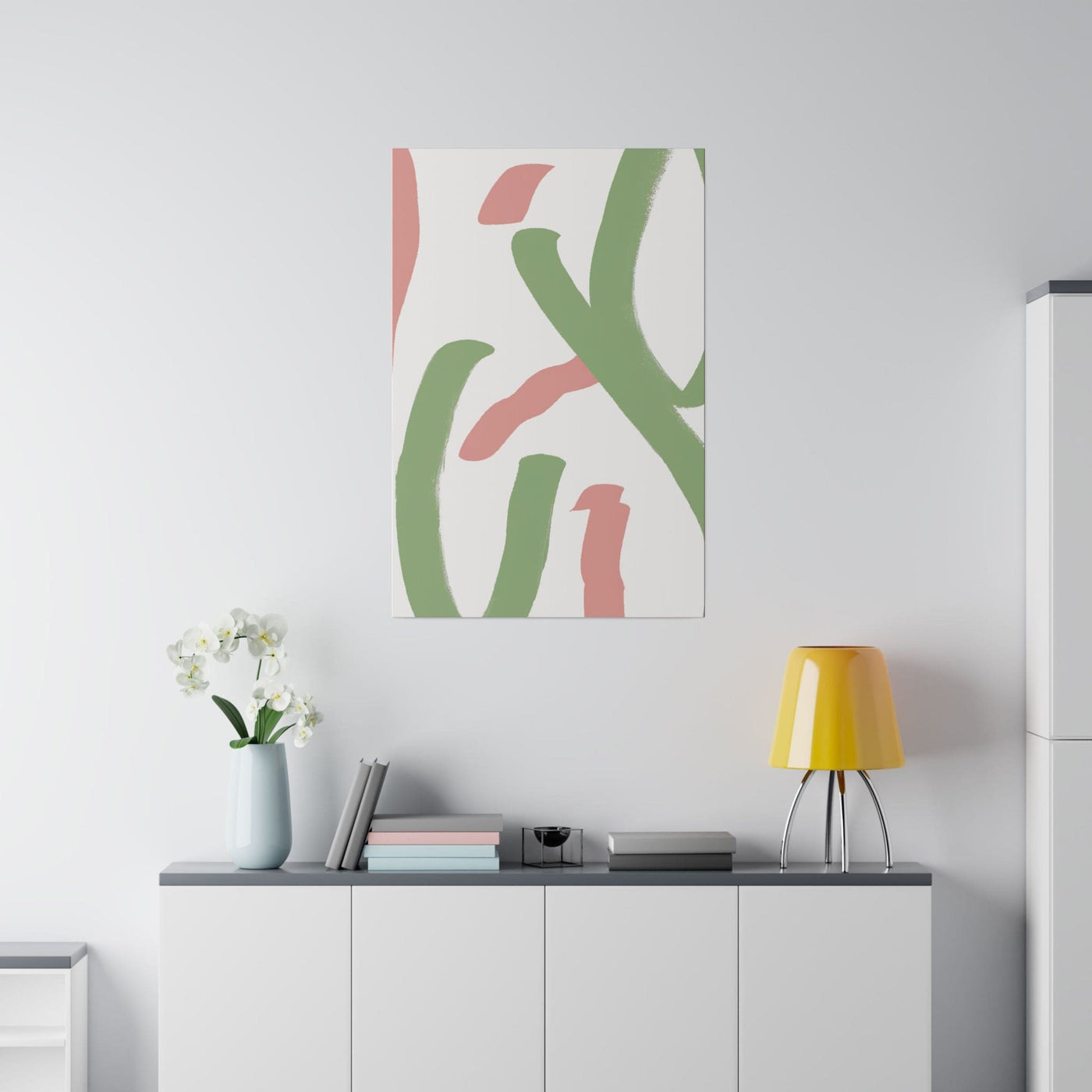 Wall Art Poster Print for Living Room Office Decor Bedroom Artwork Green Mauve