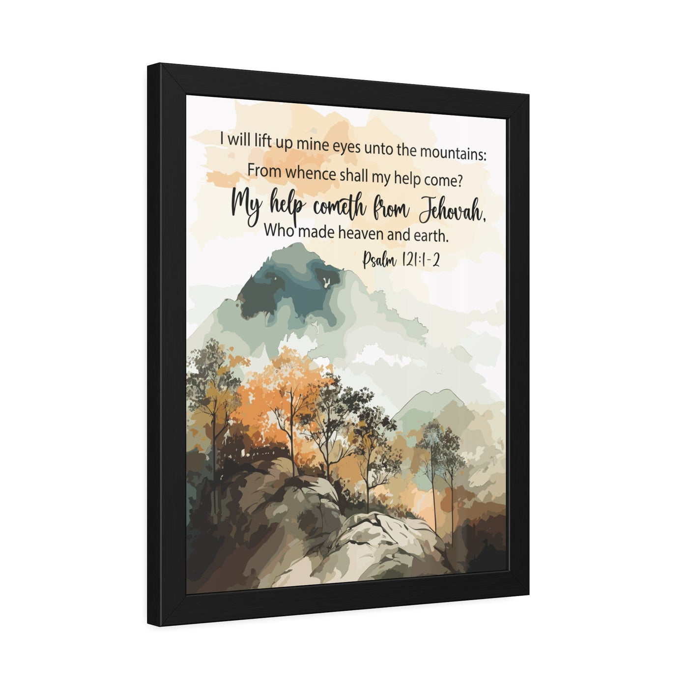 Wall Decor Poster Print Art Psalm 121 My Help Cometh From Jehovah Bible Verse