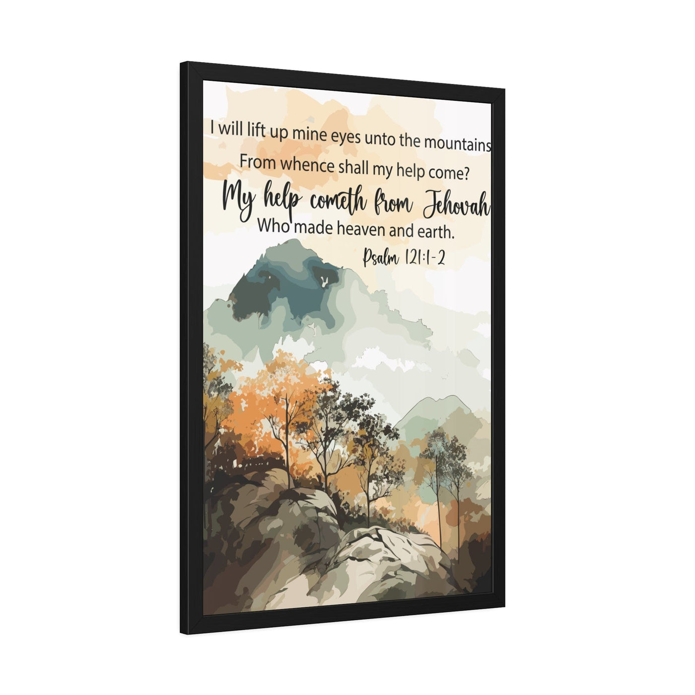 Wall Decor Poster Print Art Psalm 121 My Help Cometh From Jehovah Bible Verse