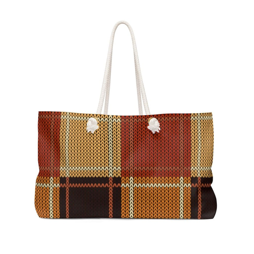 Weekender Tote Bag Brown Checker - Bags | Tote Bags | Weekender