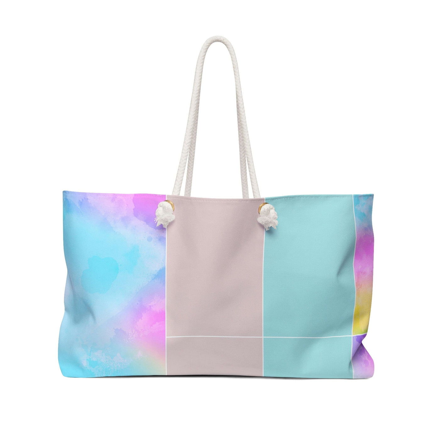 Weekender Tote Bag For Work/school/travel Pastel Colorblock S1 - Bags | Tote