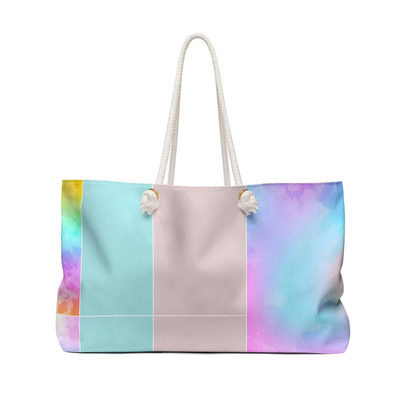 Weekender Tote Bag For Work/school/travel Pastel Colorblock S1 - Bags | Tote