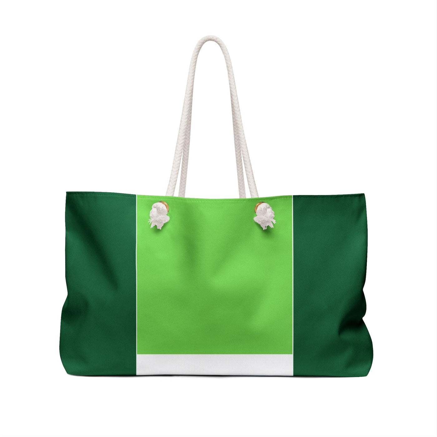 Weekender Tote Bag Lime Forest Irish Green Colorblock - Bags