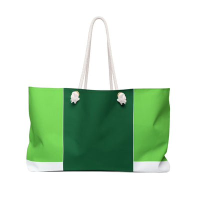 Weekender Tote Bag Lime Forest Irish Green Colorblock - Bags