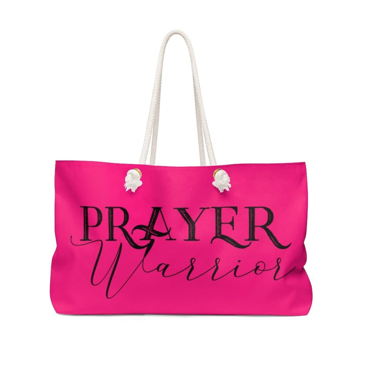 Weekender Tote Bag Pink and Black Prayer Warrior - Bags | Tote Bags | Weekender