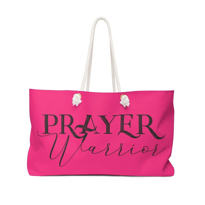 Weekender Tote Bag Pink and Black Prayer Warrior - Bags | Tote Bags | Weekender