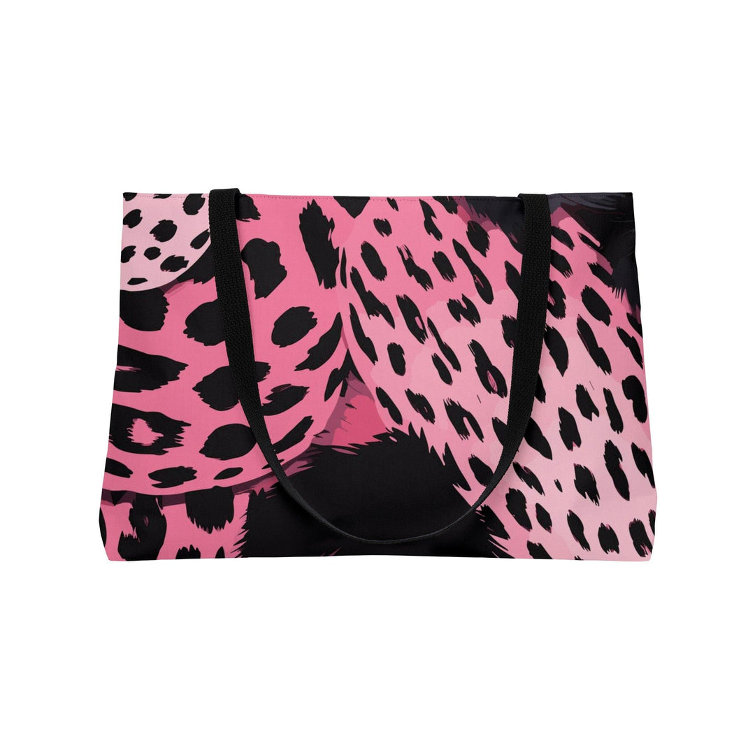 Weekender Tote Bag Pink and Black Spotted Print - Bags | Tote Bags | Weekender