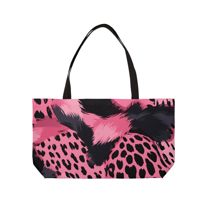 Weekender Tote Bag Pink and Black Spotted Print - Bags | Tote Bags | Weekender