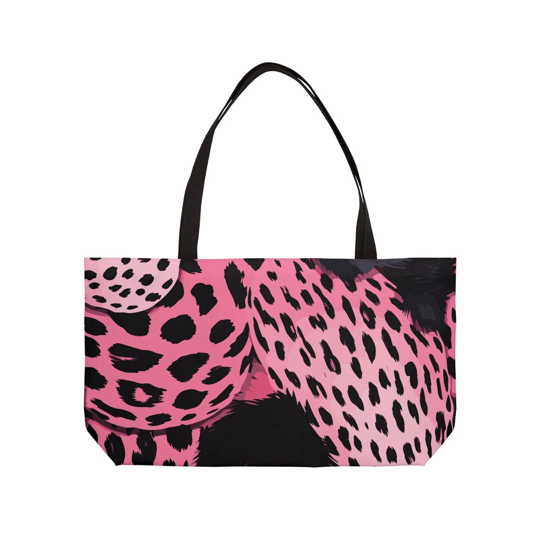 Weekender Tote Bag Pink and Black Spotted Print - Bags | Tote Bags | Weekender