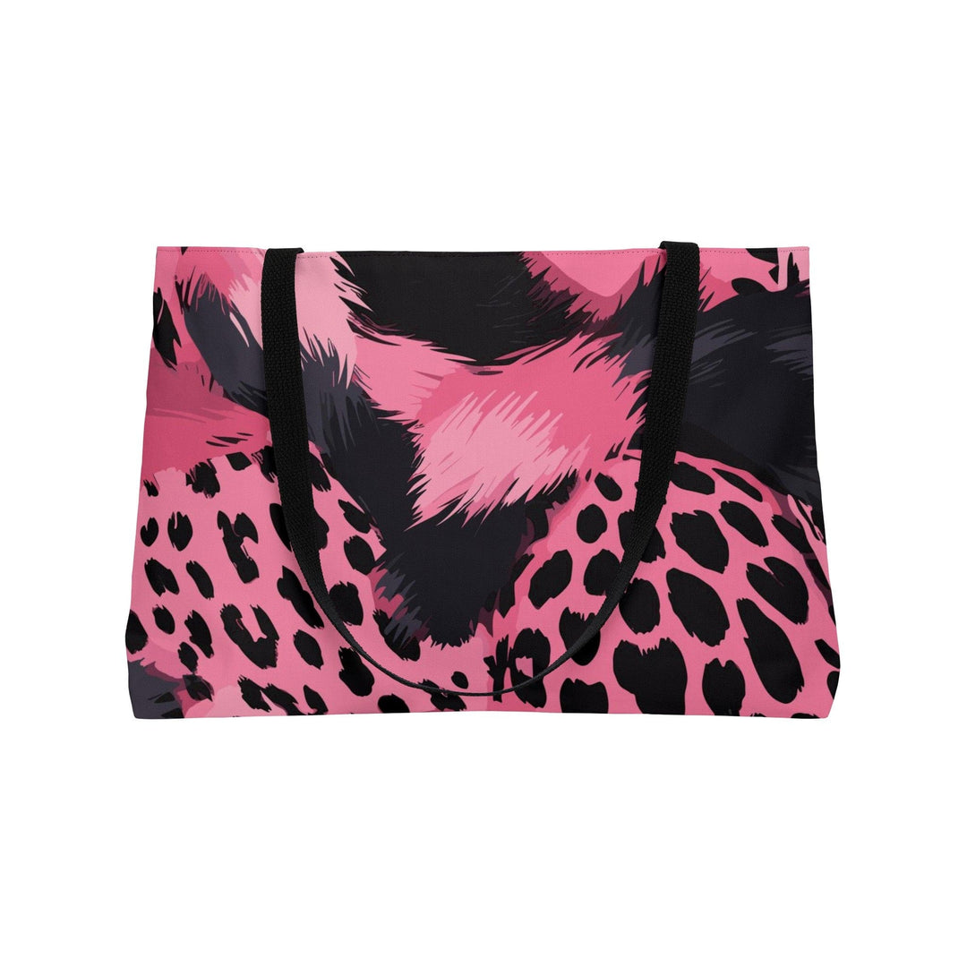 Weekender Tote Bag Pink and Black Spotted Print - Bags | Tote Bags | Weekender