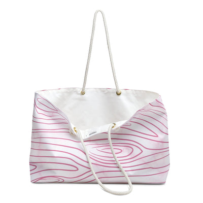 Weekender Tote Bag Pink Line Art Sketch Print - Bags