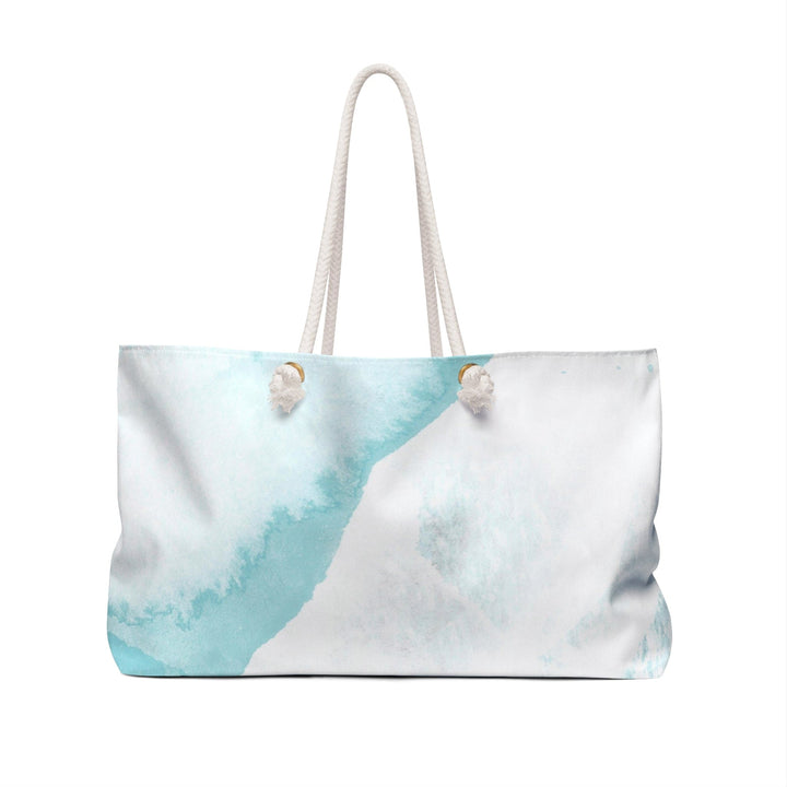 Weekender Tote Bag Subtle Abstract Ocean Blue and White Print - Bags | Tote