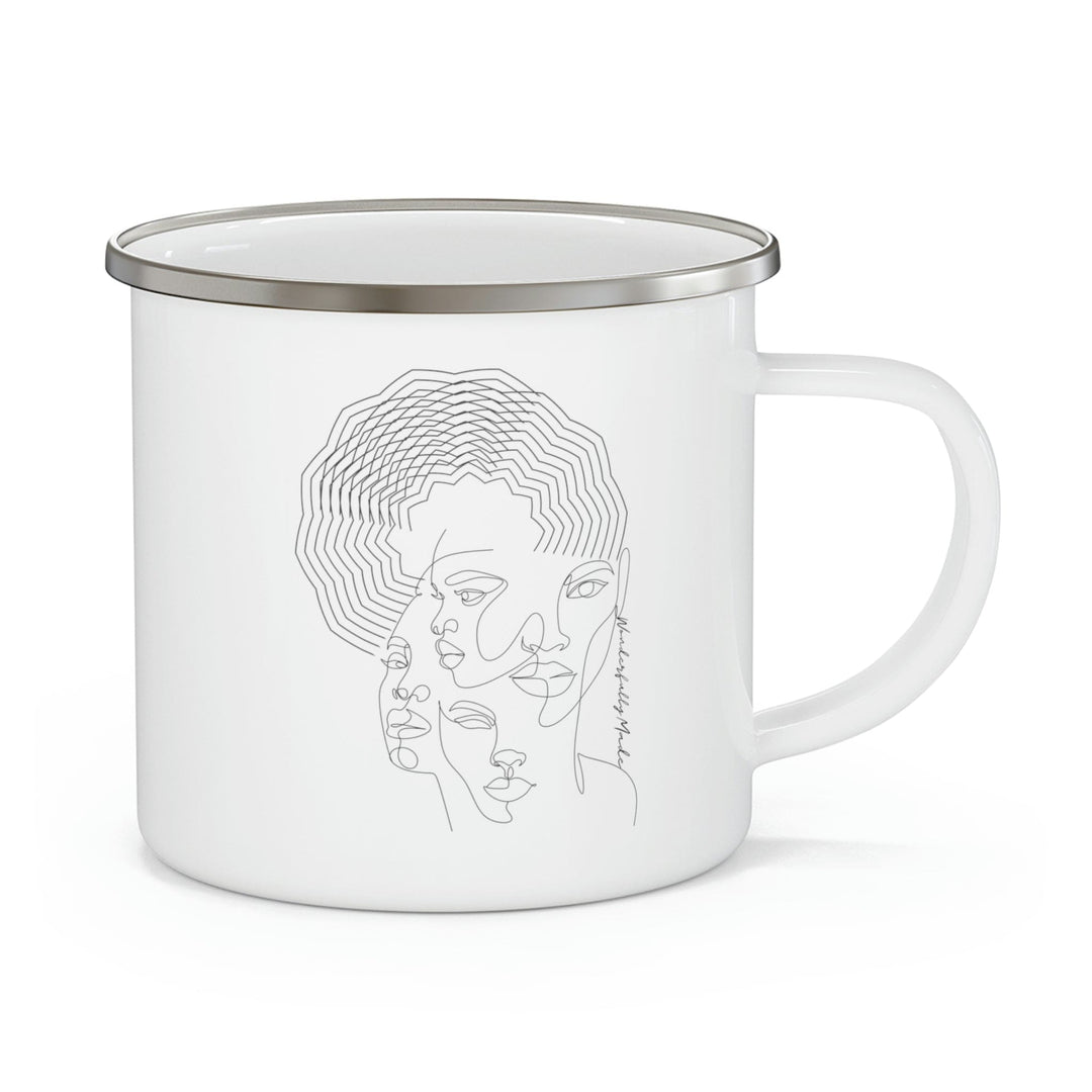 White Enamel Mug - 12oz Every Woman is Wonderfully Made Affirmations