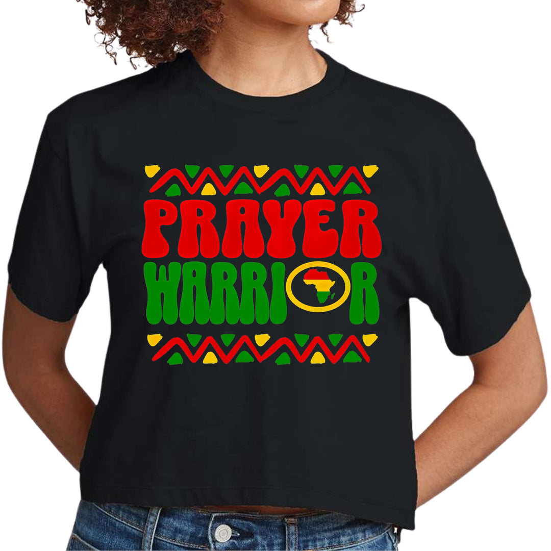 Womens Activewear Prayer Warrior Christian Inspiration Africa Red - Womens