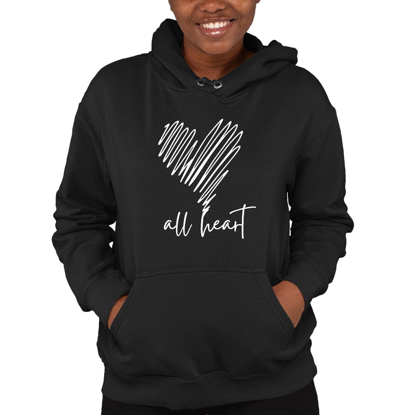 Womens Activewear Say It Soul All Heart White Line Art Print - Womens