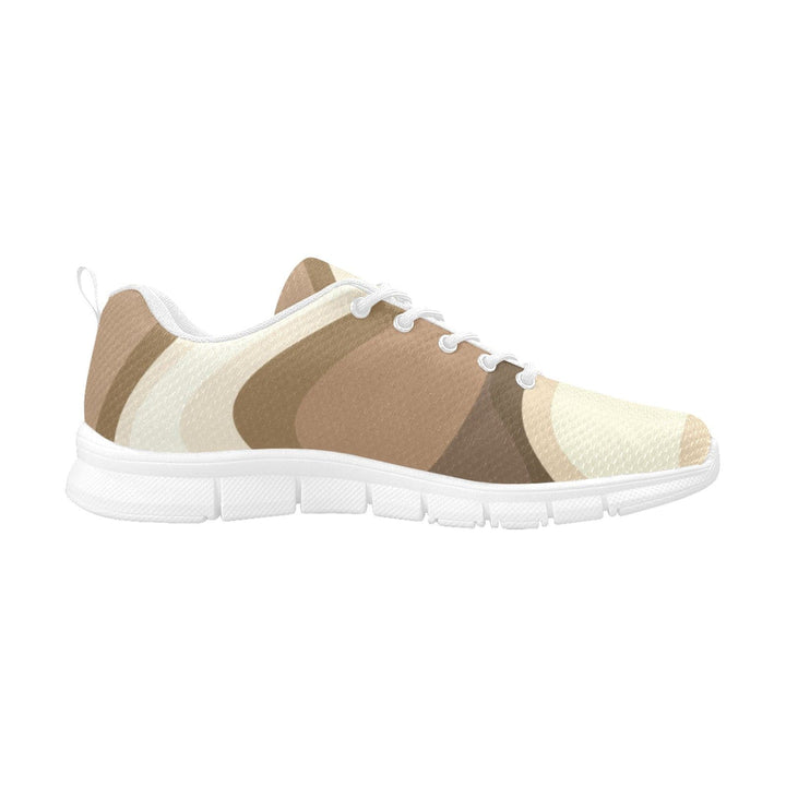 Womens Athletic Shoes Brown and Cream Abstract Marble Swirl - Womens | Sneakers