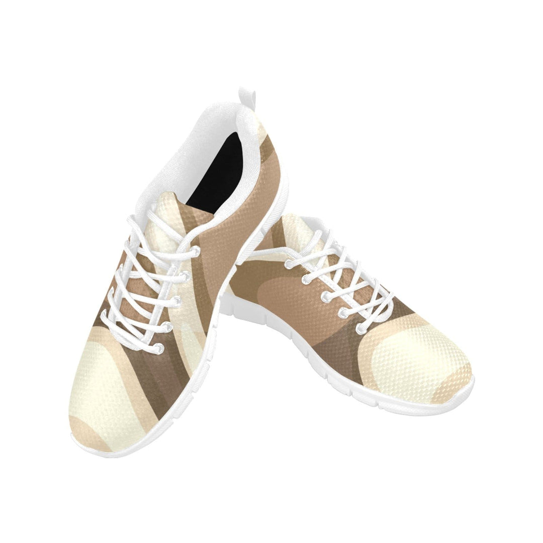 Womens Athletic Shoes Brown and Cream Abstract Marble Swirl - Womens | Sneakers