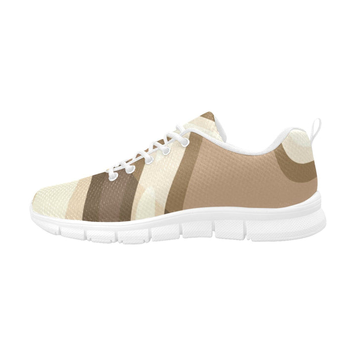 Womens Athletic Shoes Brown and Cream Abstract Marble Swirl - Womens | Sneakers