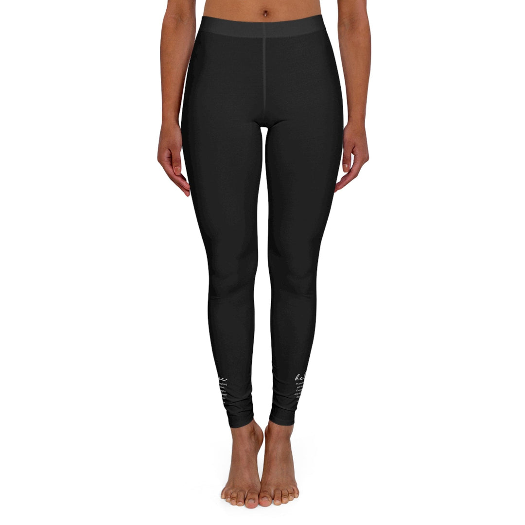 Womens Black Fitness Leggings Believe in Yourself - Womens | Leggings | Black