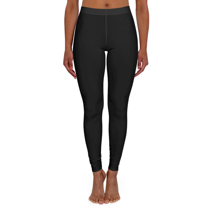 Womens Black Fitness Leggings Believe - Inspirational Motivation