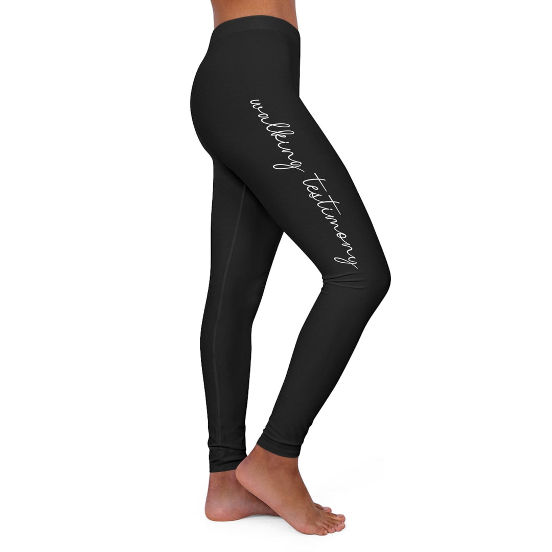 Womens Black Fitness Leggings Say it Soul Walking Testimony T-shirt Christian