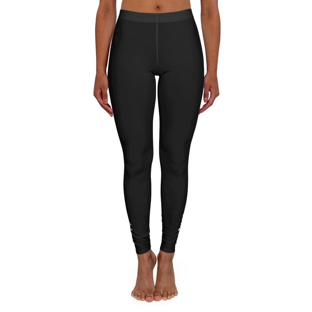 Womens Black Fitness Leggings the Lord is my Strength Illustration