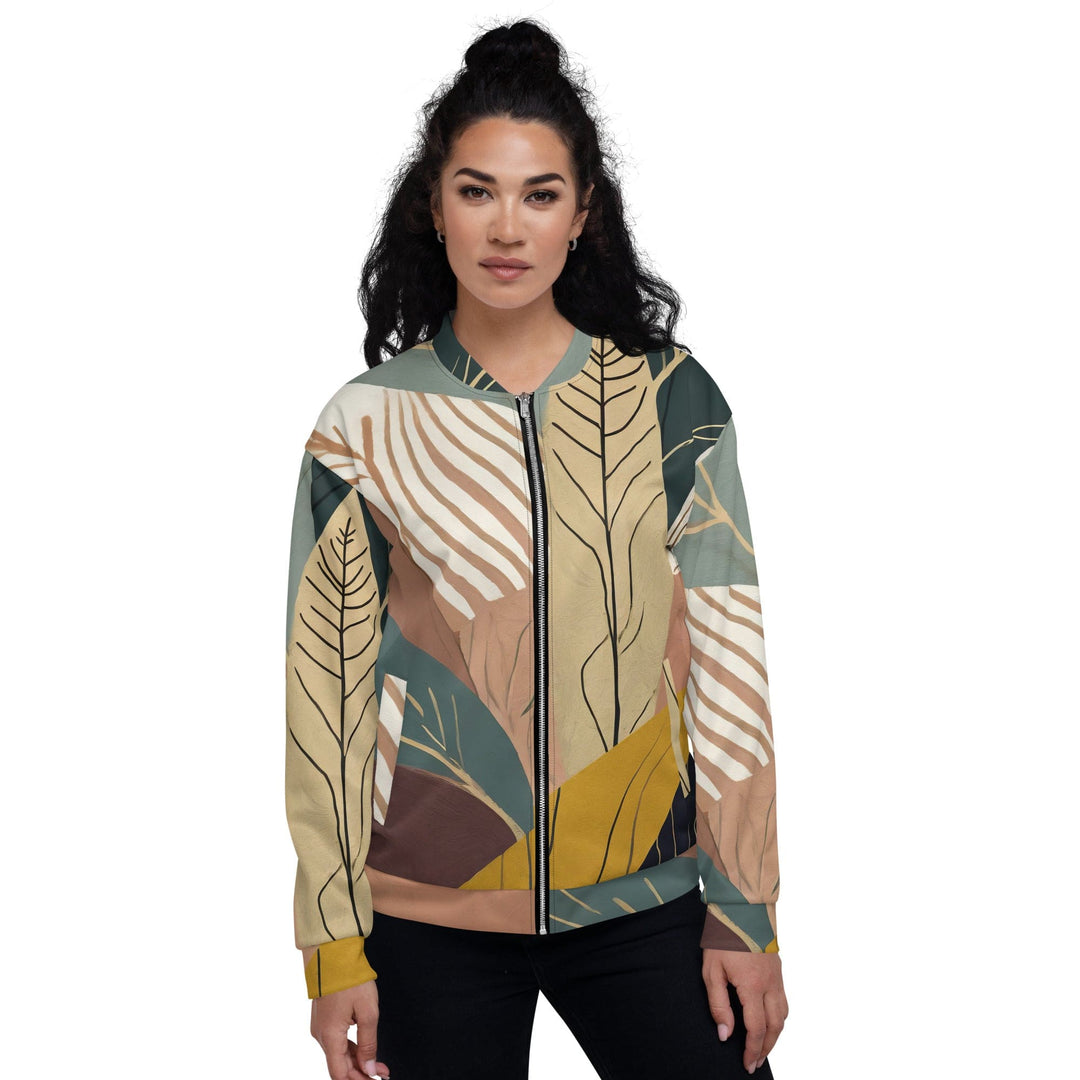 Womens Bomber Jacket Boho Style Print 4