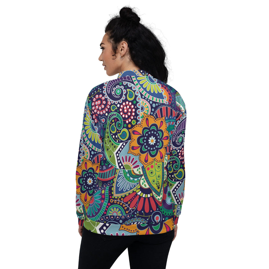 Womens Bomber Jacket - Floral Paisley 22523 2