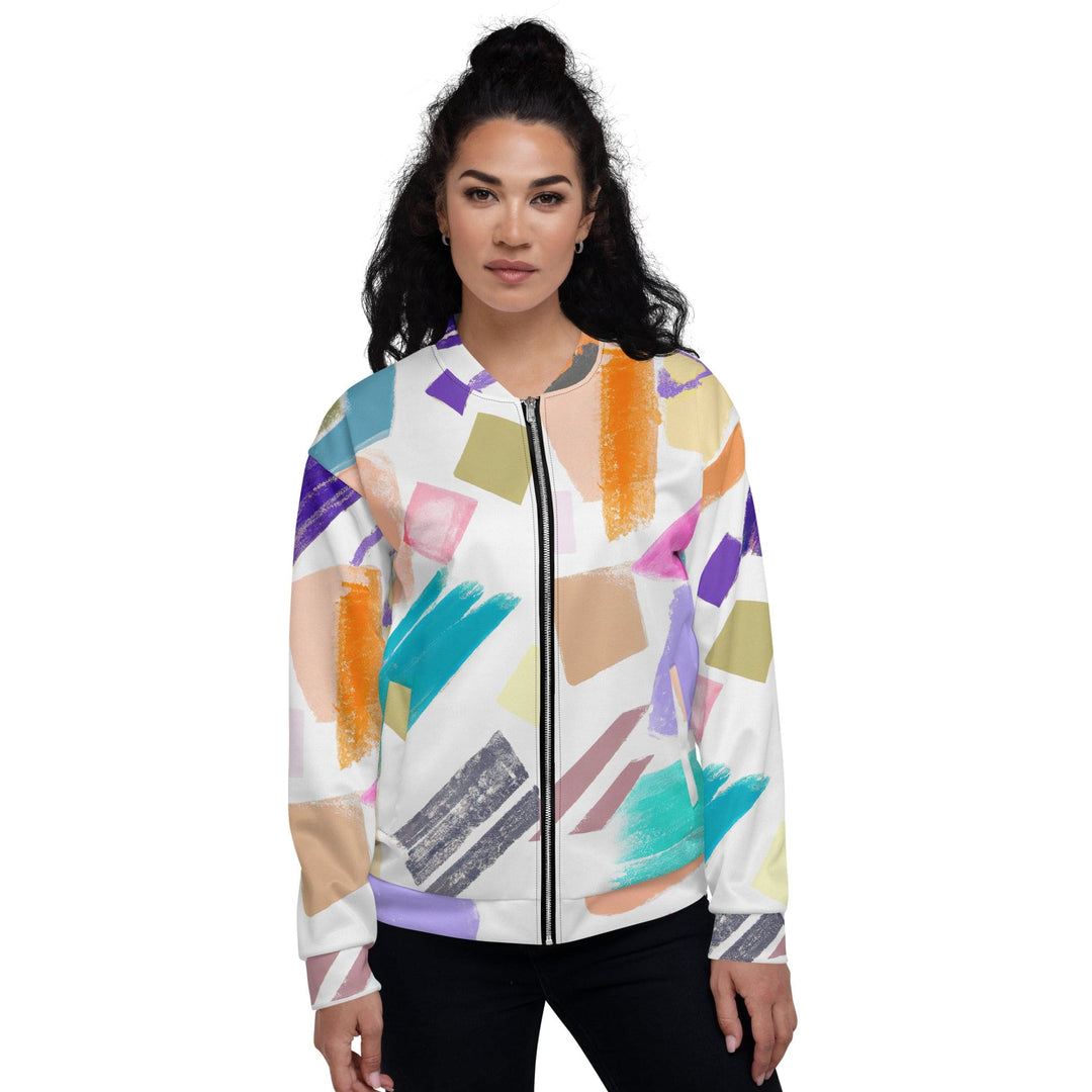 Womens Bomber Jacket Pastel Pattern 2