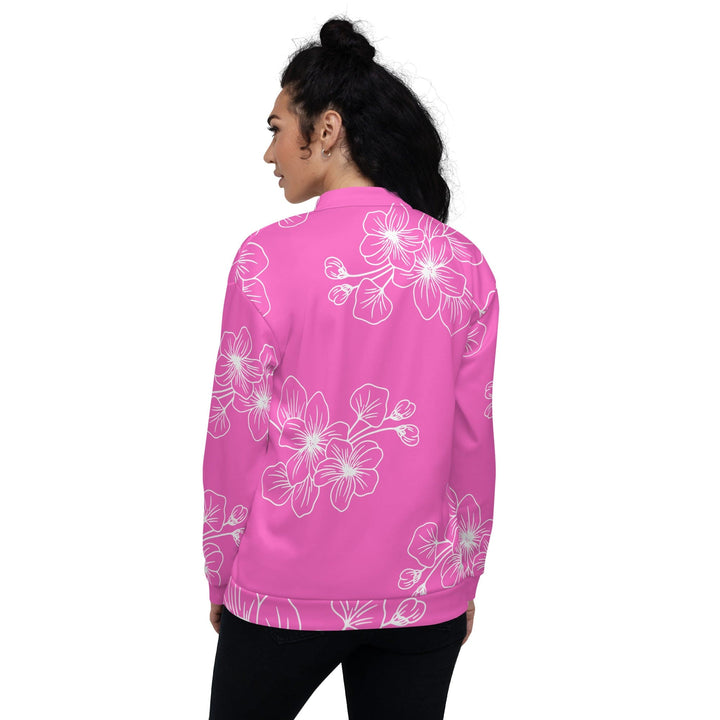 Womens Bomber Jacket Pink Floral 7022623 2
