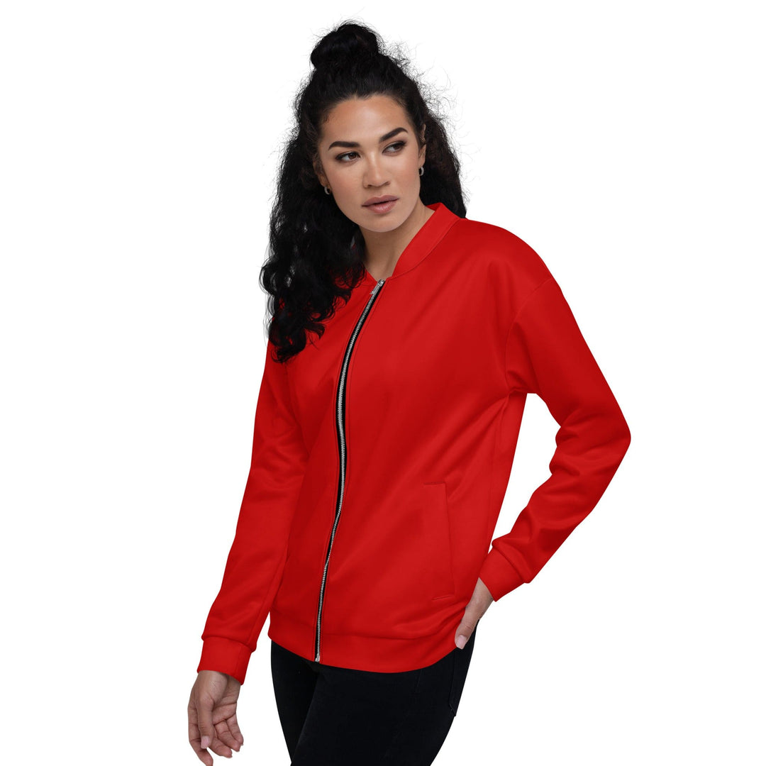 Womens Bomber Jacket Red 2