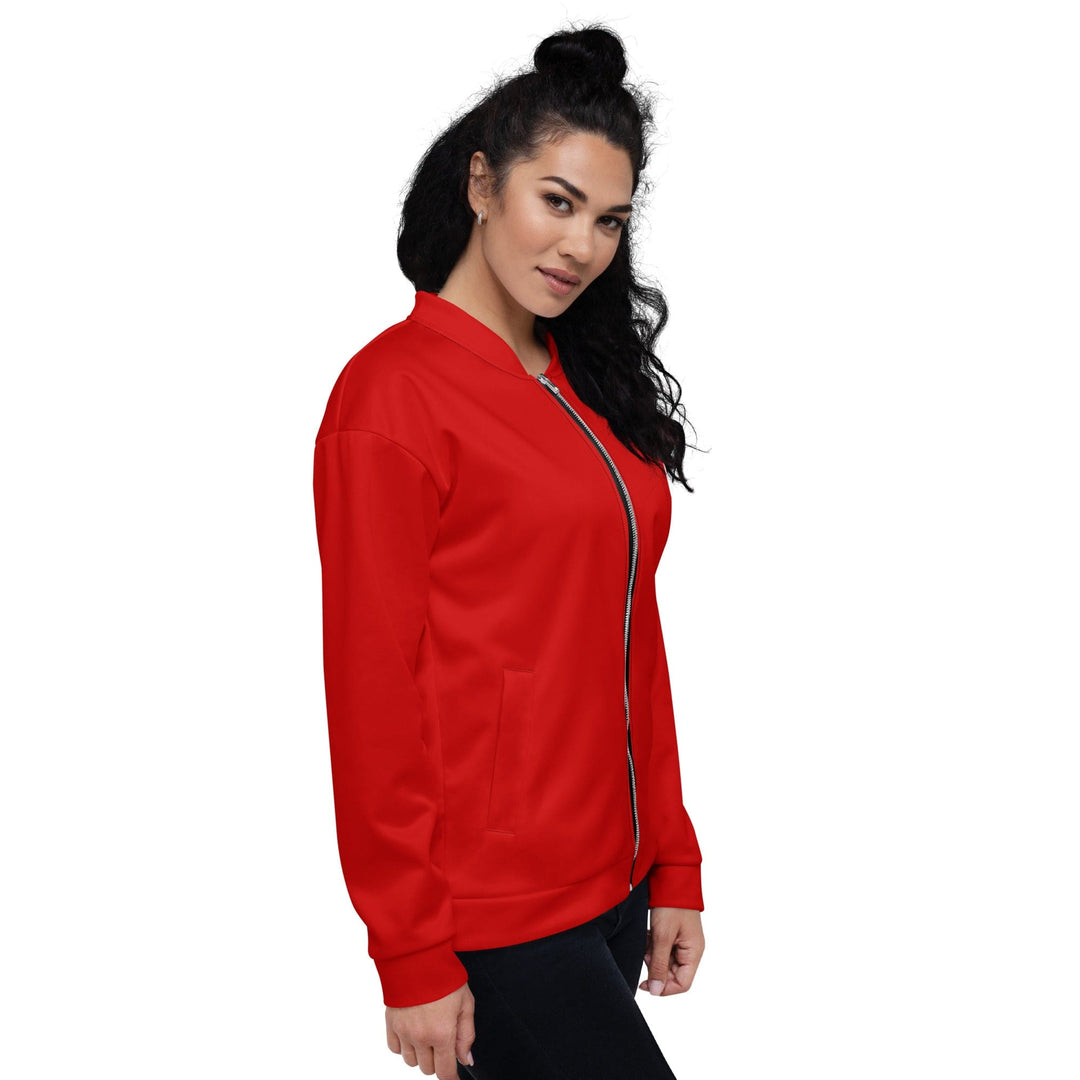 Womens Bomber Jacket Red 2