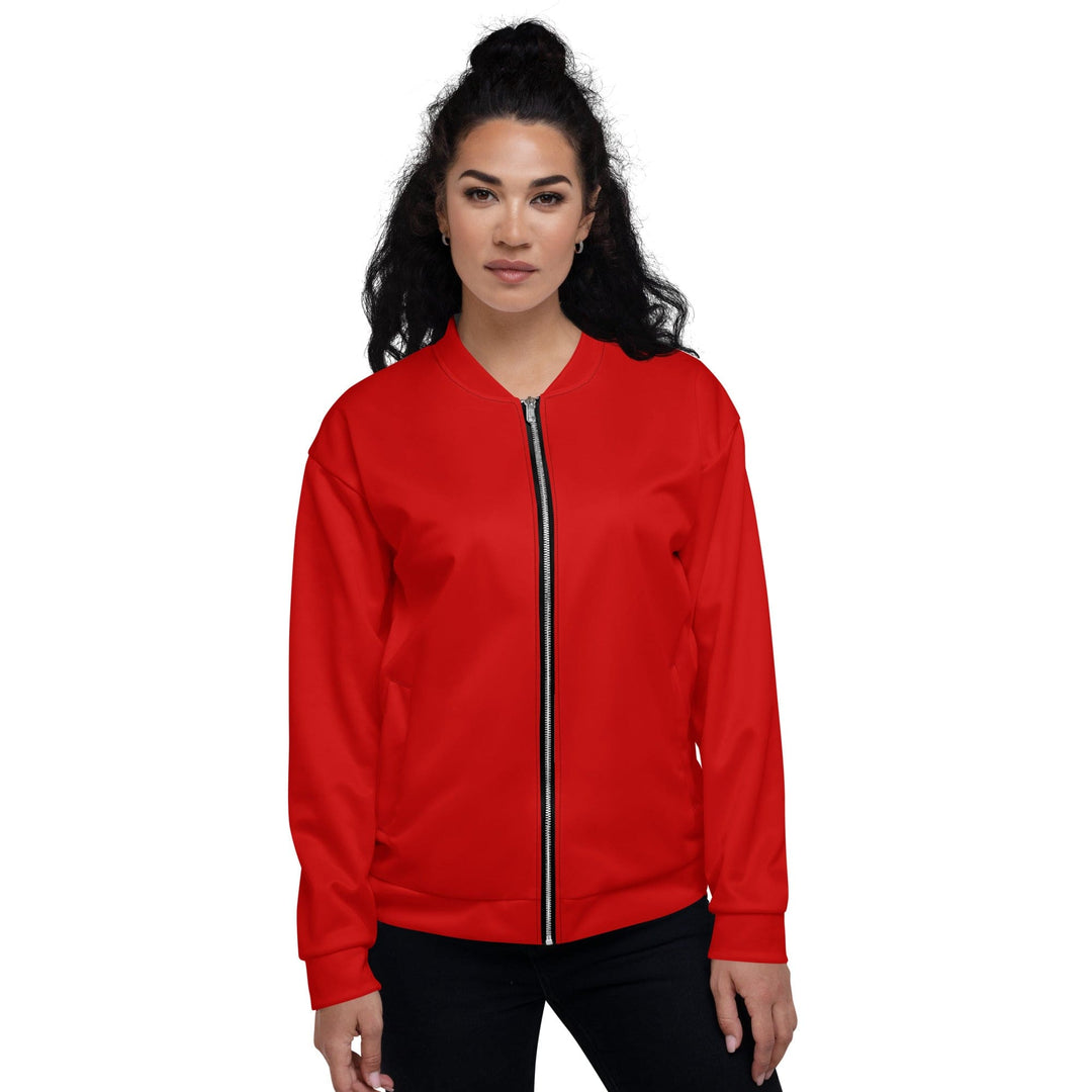 Womens Bomber Jacket Red 2