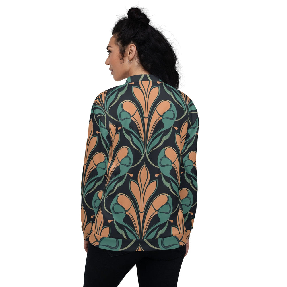 Womens Bomber Jacket - Retro Vintage Print