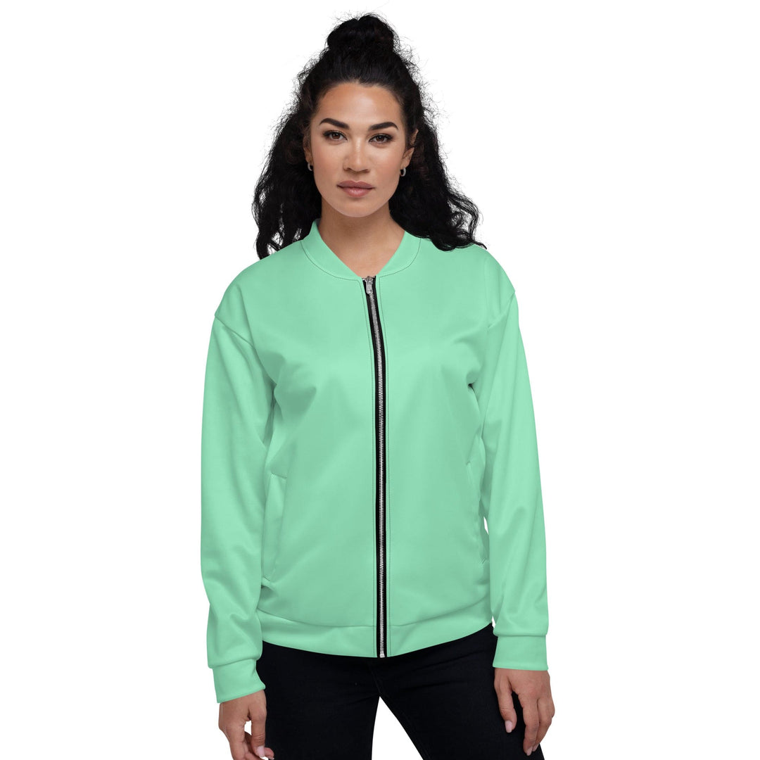 Womens Bomber Jacket Seafoam Green 2