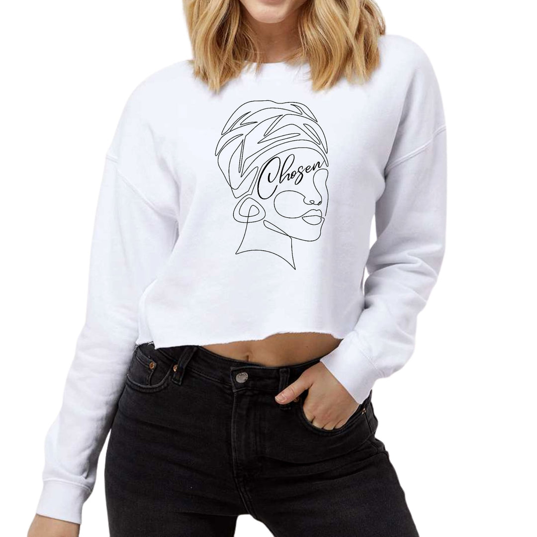 Womens Cropped Graphic Sweatshirt - Say it Soul - ??hosen’ Black Woman